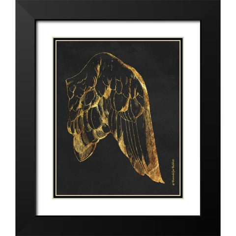 Gold Wing II Black Modern Wood Framed Art Print with Double Matting by Babbitt, Gwendolyn