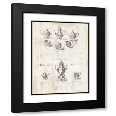 Tea and Coffee Black Modern Wood Framed Art Print with Double Matting by Babbitt, Gwendolyn