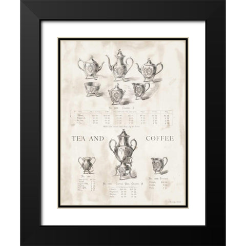 Tea and Coffee Black Modern Wood Framed Art Print with Double Matting by Babbitt, Gwendolyn