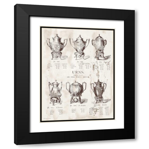 Urns Black Modern Wood Framed Art Print with Double Matting by Babbitt, Gwendolyn