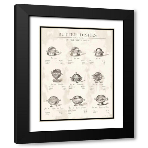 Butter Dishes Black Modern Wood Framed Art Print with Double Matting by Babbitt, Gwendolyn