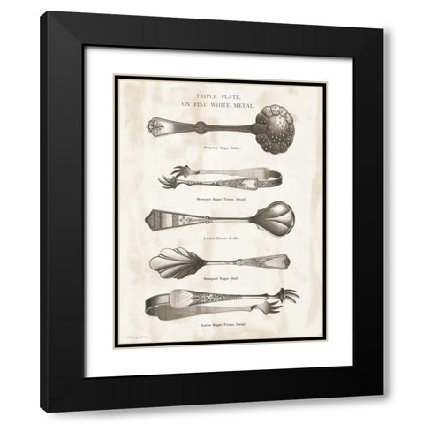 Serving Utensils I Black Modern Wood Framed Art Print with Double Matting by Babbitt, Gwendolyn