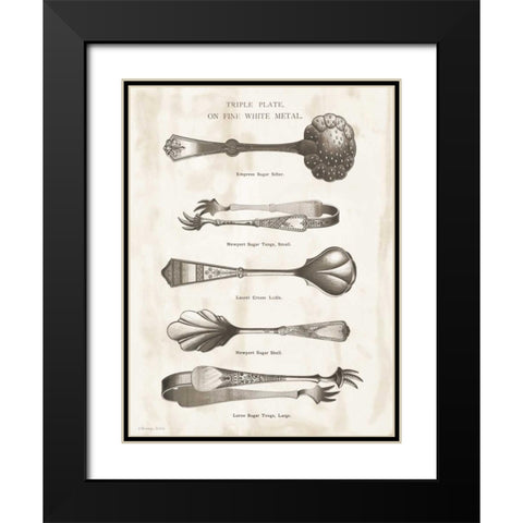 Serving Utensils I Black Modern Wood Framed Art Print with Double Matting by Babbitt, Gwendolyn