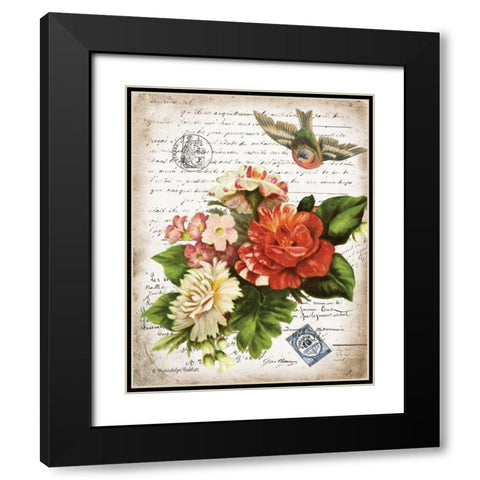 French Botanical I Black Modern Wood Framed Art Print with Double Matting by Babbitt, Gwendolyn
