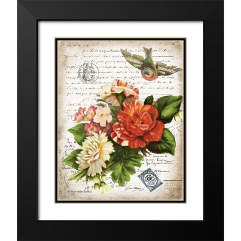 French Botanical I Black Modern Wood Framed Art Print with Double Matting by Babbitt, Gwendolyn