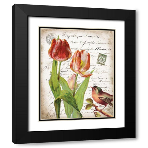 French Botanical II Black Modern Wood Framed Art Print with Double Matting by Babbitt, Gwendolyn
