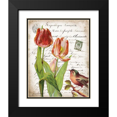 French Botanical II Black Modern Wood Framed Art Print with Double Matting by Babbitt, Gwendolyn