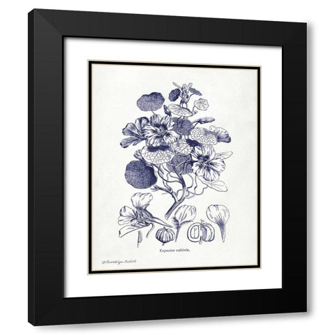 Indigo Botanical IV Black Modern Wood Framed Art Print with Double Matting by Babbitt, Gwendolyn