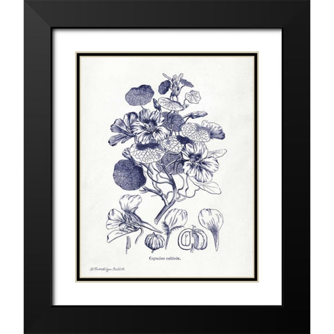 Indigo Botanical IV Black Modern Wood Framed Art Print with Double Matting by Babbitt, Gwendolyn