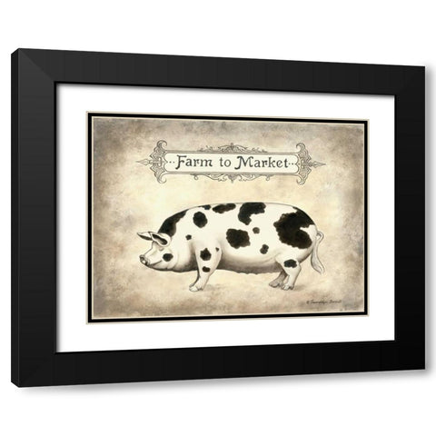 Farm to Market Black Modern Wood Framed Art Print with Double Matting by Babbitt, Gwendolyn