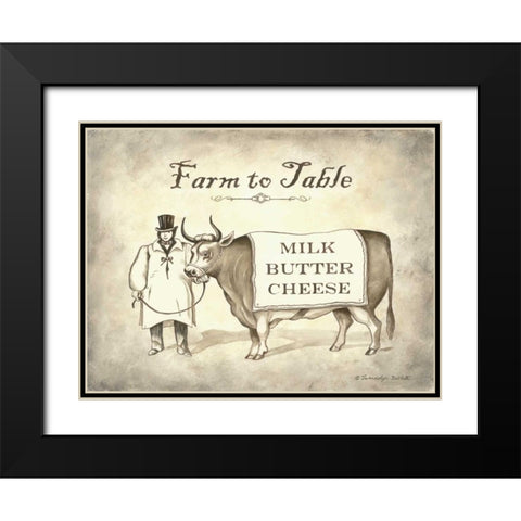Farm to Table Black Modern Wood Framed Art Print with Double Matting by Babbitt, Gwendolyn