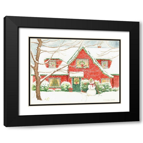 Home for Christmas Black Modern Wood Framed Art Print with Double Matting by Babbitt, Gwendolyn