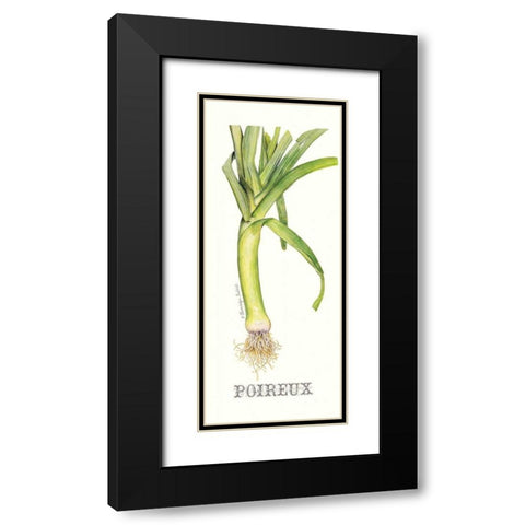 Poireux Black Modern Wood Framed Art Print with Double Matting by Babbitt, Gwendolyn