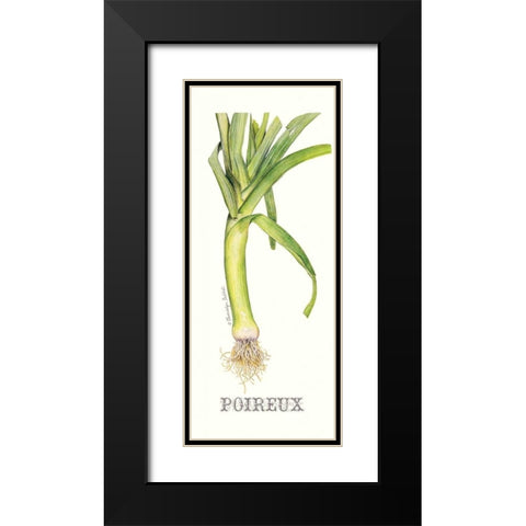 Poireux Black Modern Wood Framed Art Print with Double Matting by Babbitt, Gwendolyn