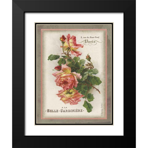 French Rose I Black Modern Wood Framed Art Print with Double Matting by Babbitt, Gwendolyn