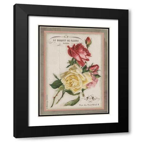 French Rose II Black Modern Wood Framed Art Print with Double Matting by Babbitt, Gwendolyn