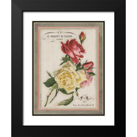 French Rose II Black Modern Wood Framed Art Print with Double Matting by Babbitt, Gwendolyn