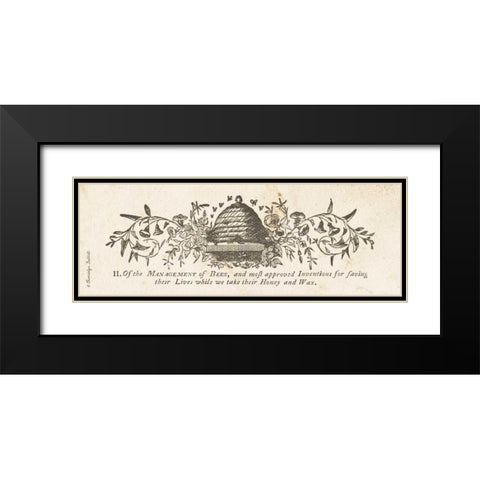 Bee Hive Panel Black Modern Wood Framed Art Print with Double Matting by Babbitt, Gwendolyn