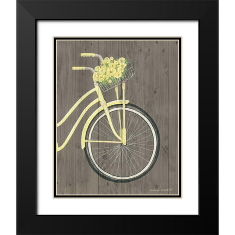 Spring Bike II Black Modern Wood Framed Art Print with Double Matting by Babbitt, Gwendolyn