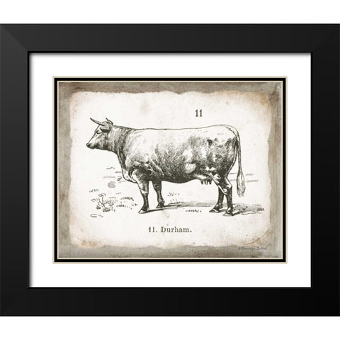 French Cow II Black Modern Wood Framed Art Print with Double Matting by Babbitt, Gwendolyn