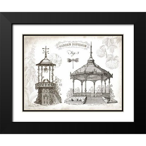 Garden Pavilions Black Modern Wood Framed Art Print with Double Matting by Babbitt, Gwendolyn