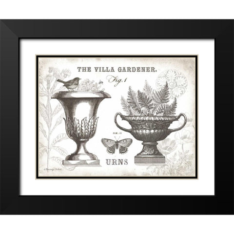 Garden Urns Black Modern Wood Framed Art Print with Double Matting by Babbitt, Gwendolyn