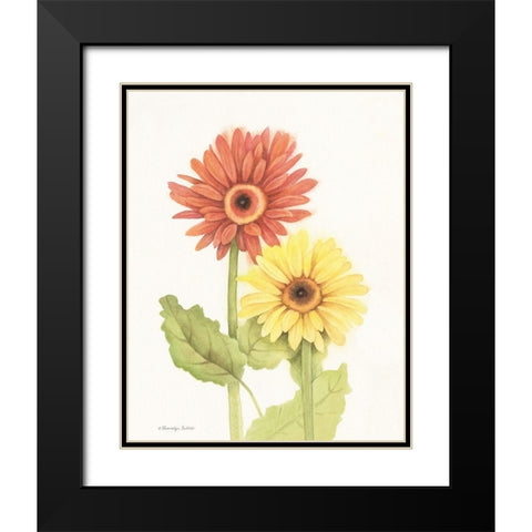 Happy Flowers I Black Modern Wood Framed Art Print with Double Matting by Babbitt, Gwendolyn