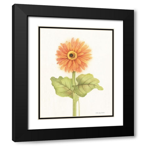 Happy Flowers II Black Modern Wood Framed Art Print with Double Matting by Babbitt, Gwendolyn