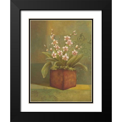 Orchids I Black Modern Wood Framed Art Print with Double Matting by Belamar, Ella