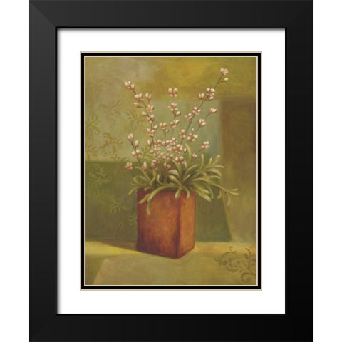 Orchids II Black Modern Wood Framed Art Print with Double Matting by Belamar, Ella
