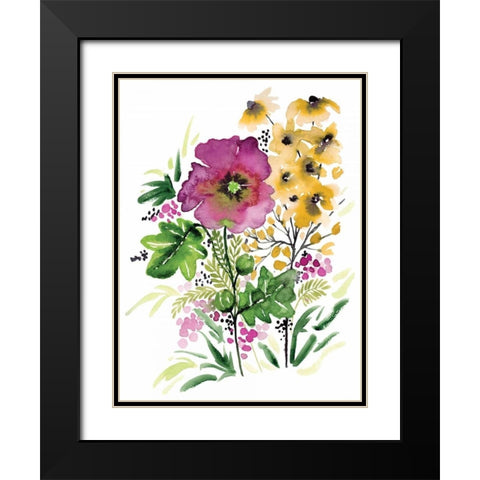 Purple Bliss Black Modern Wood Framed Art Print with Double Matting by Berrenson, Sara