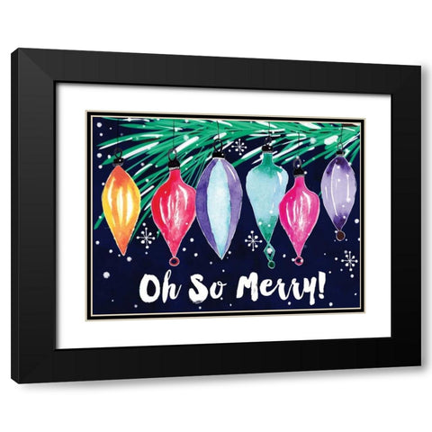 Oh So Merry Black Modern Wood Framed Art Print with Double Matting by Berrenson, Sara