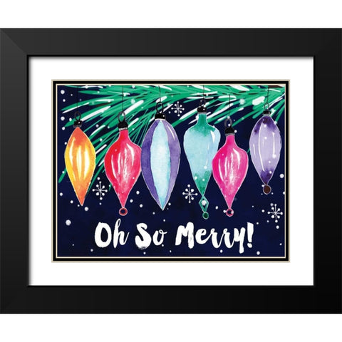 Oh So Merry Black Modern Wood Framed Art Print with Double Matting by Berrenson, Sara