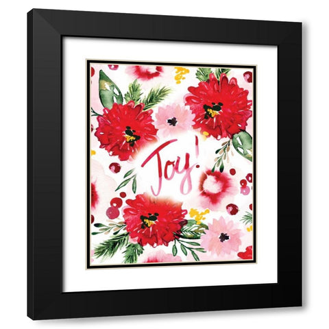 Christmas Floral II Black Modern Wood Framed Art Print with Double Matting by Berrenson, Sara