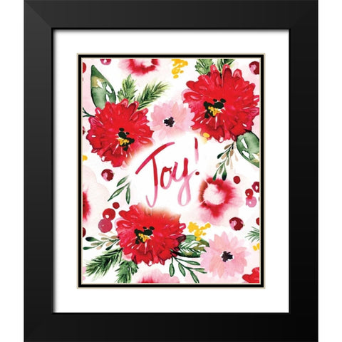 Christmas Floral II Black Modern Wood Framed Art Print with Double Matting by Berrenson, Sara