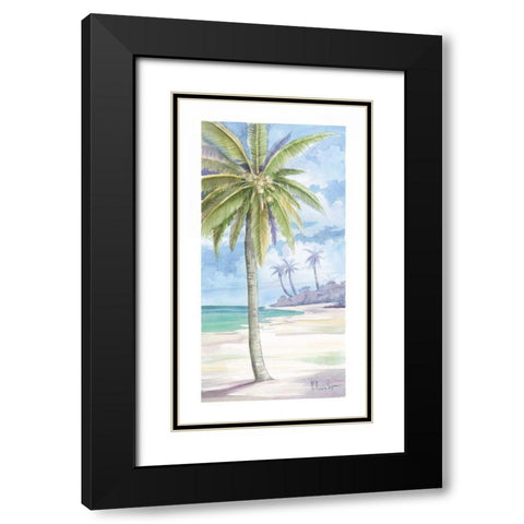 Palm Island I Black Modern Wood Framed Art Print with Double Matting by Brent, Paul