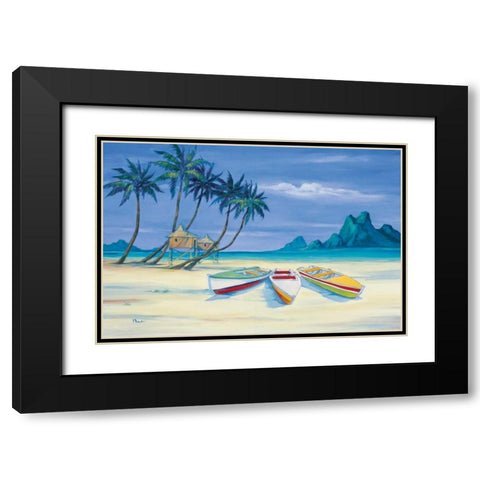 Archipelago II Black Modern Wood Framed Art Print with Double Matting by Brent, Paul