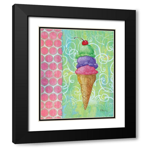 Frozen Delight II Black Modern Wood Framed Art Print with Double Matting by Brent, Paul