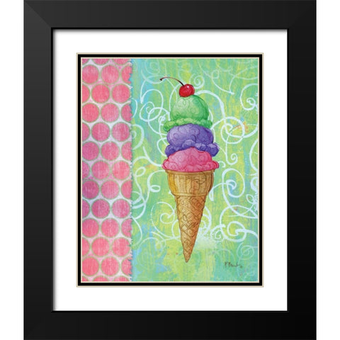 Frozen Delight II Black Modern Wood Framed Art Print with Double Matting by Brent, Paul