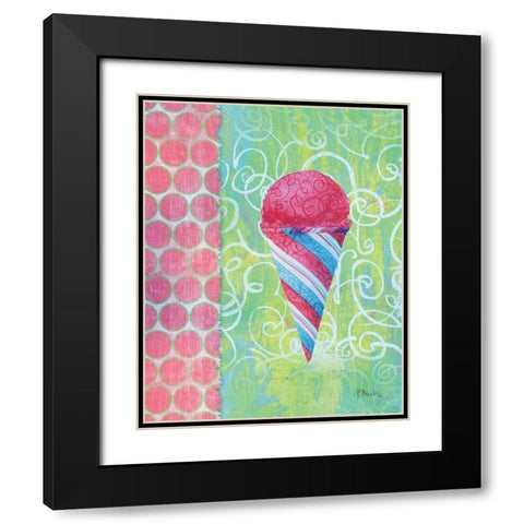Frozen Delight IV Black Modern Wood Framed Art Print with Double Matting by Brent, Paul