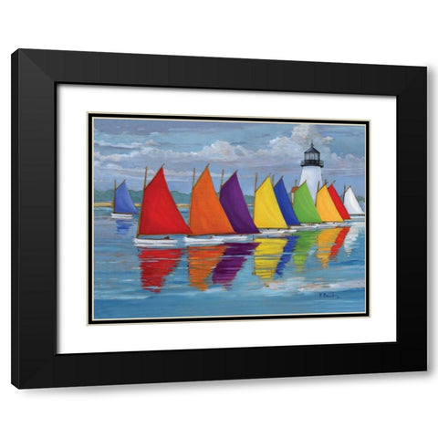 Rainbow Fleet Black Modern Wood Framed Art Print with Double Matting by Brent, Paul