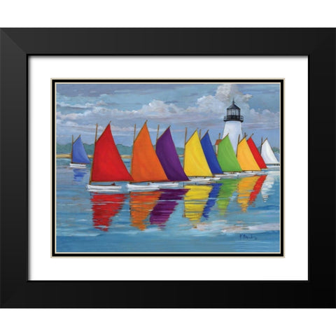Rainbow Fleet Black Modern Wood Framed Art Print with Double Matting by Brent, Paul