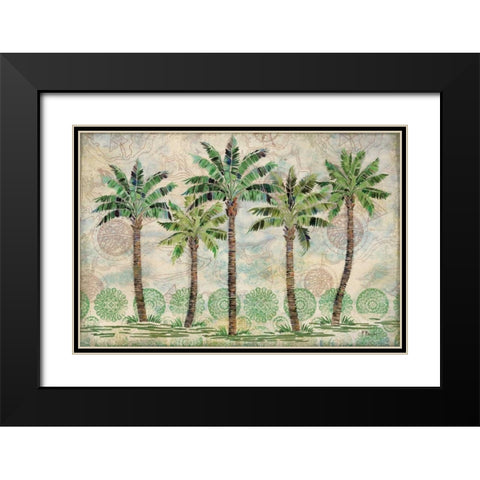 Delray Palm Horizontal Black Modern Wood Framed Art Print with Double Matting by Brent, Paul