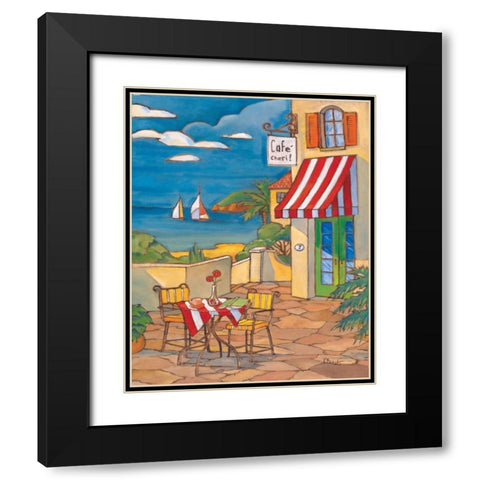 Cafe Cheri Black Modern Wood Framed Art Print with Double Matting by Brent, Paul