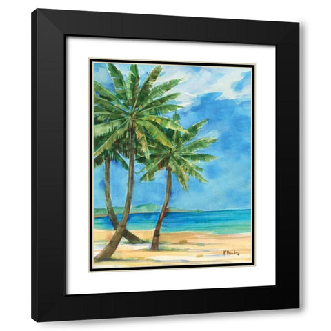 Palmas Belize I Black Modern Wood Framed Art Print with Double Matting by Brent, Paul