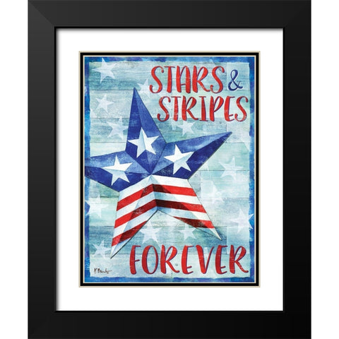 Freedom Star III Black Modern Wood Framed Art Print with Double Matting by Brent, Paul