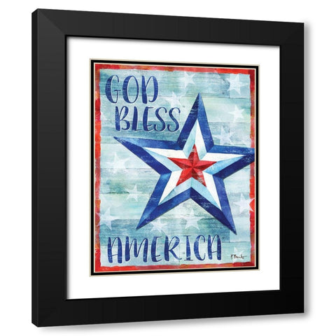 Freedom Star IV Black Modern Wood Framed Art Print with Double Matting by Brent, Paul