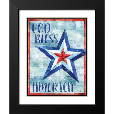 Freedom Star IV Black Modern Wood Framed Art Print with Double Matting by Brent, Paul