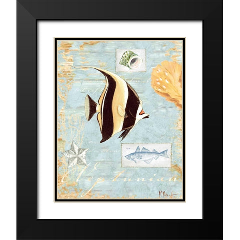 Neptunian Black Modern Wood Framed Art Print with Double Matting by Brent, Paul