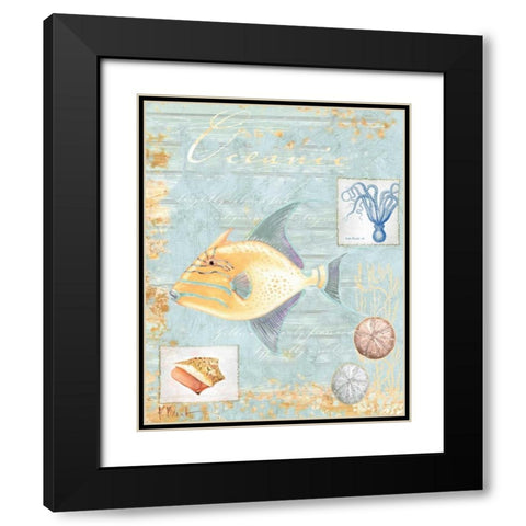 Oceanic Black Modern Wood Framed Art Print with Double Matting by Brent, Paul